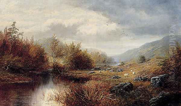 On The Derwent, Derbyshire Oil Painting by William Mellor