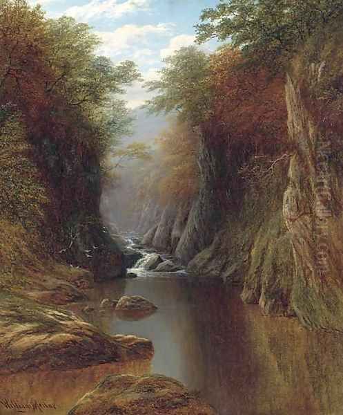 Fairy Glen, North Wales Oil Painting by William Mellor