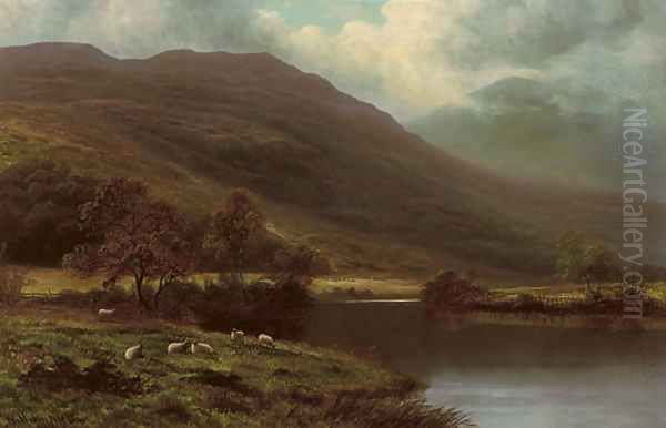 On the Lledr, North Wales Oil Painting by William Mellor