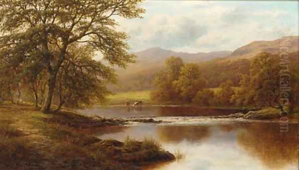 On the Wharfe, Yorkshire Oil Painting by William Mellor