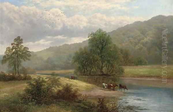 On the Warfe, Yorkshire 2 Oil Painting by William Mellor