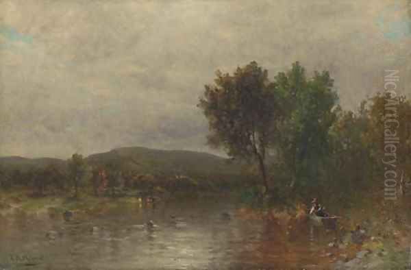 Boating Along the River Oil Painting by George Herbert McCord