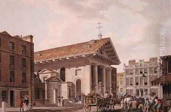 St Pauls Church Covent Garden Oil Painting by Thomas Malton, Jnr.