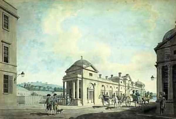 Pulteney Bridge Bath 1777 Oil Painting by Thomas Malton, Jnr.