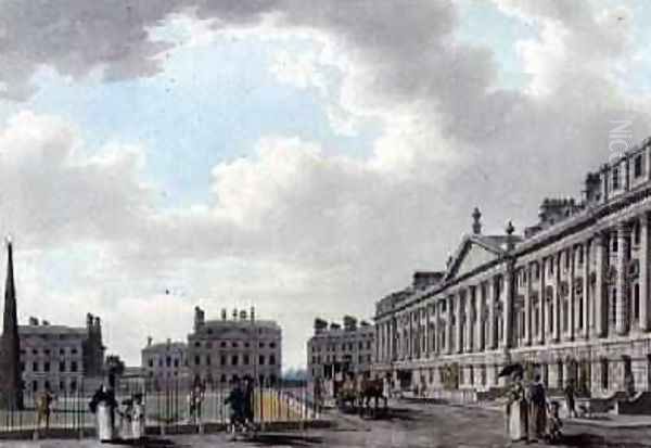 Queens Square Bath 1784 Oil Painting by Thomas Malton, Jnr.