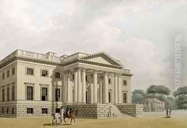 The Great Portico of Gorhambury Oil Painting by Thomas Malton, Jnr.