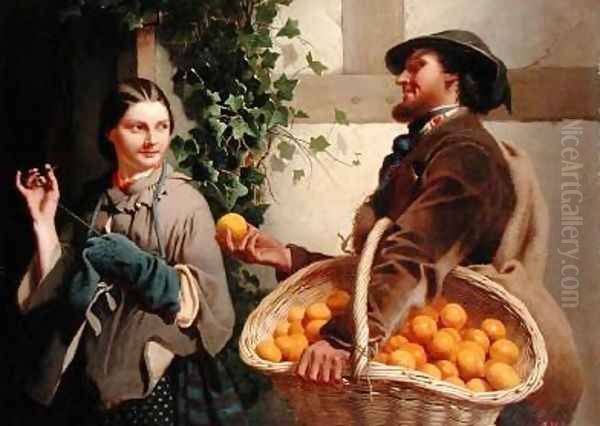 The Orange Seller Oil Painting by William Edward Millner