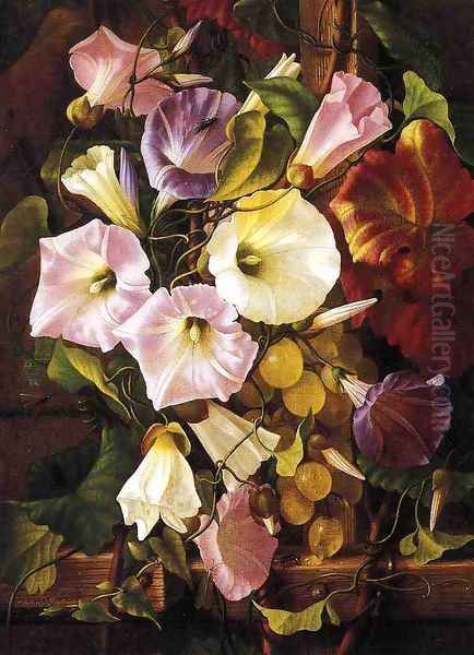 Morning Glories Oil Painting by Peter Moran