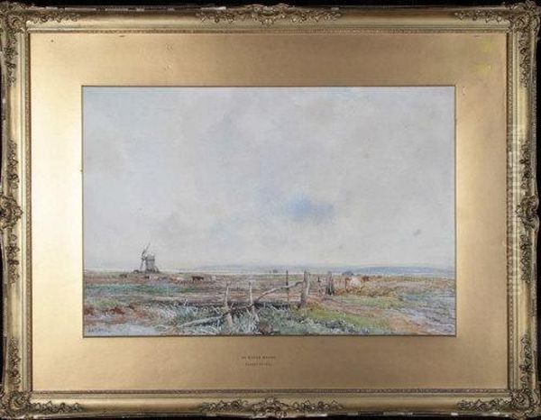 An Essex Marsh Oil Painting by Claude Hayes