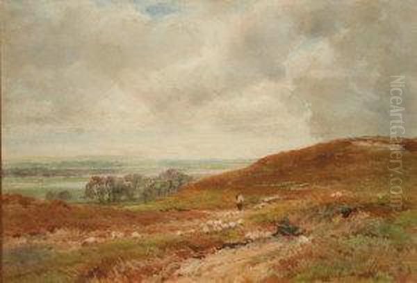 Near Christchurch, Hampshire Oil Painting by Claude Hayes