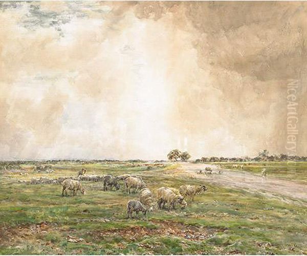 A Showery Day Oil Painting by Claude Hayes