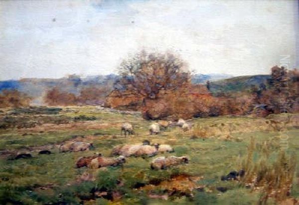 'shalford, Surrey' Signed 9 X 13.5in Oil Painting by Claude Hayes