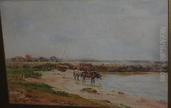 Near Poole, Dorset Oil Painting by Claude Hayes