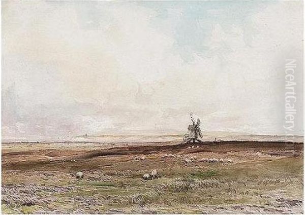 On The Coast Near Dunwich, Suffolk Oil Painting by Claude Hayes