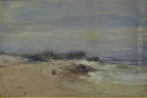 Coastal Scene Oil Painting by Edwin Hayes