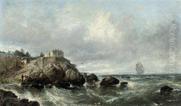 An Onshore Breeze Oil Painting by Edwin Hayes