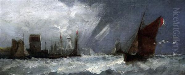 Stormy Weather Oil Painting by Edwin Hayes