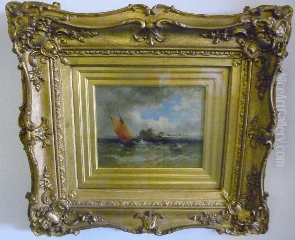 Sailing Vessels On A Choppy Sea Oil Painting by Edwin Hayes