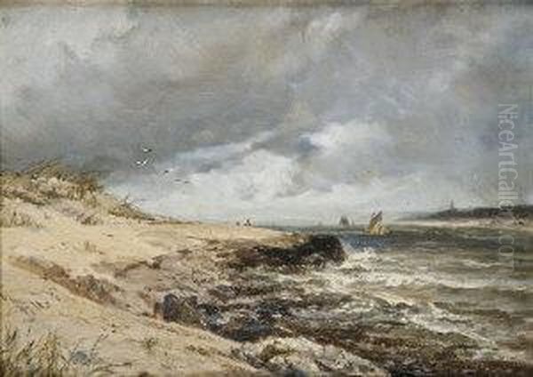 Barnsworth Sands - Sketch From Nature Oil Painting by Edwin Hayes