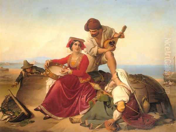 The Musicians Oil Painting by Jan Baptist Lodewyck Maes