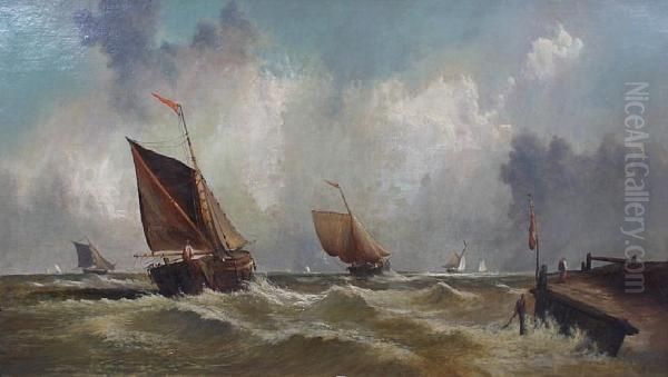 The Norfolk Coast Oil Painting by Edwin Hayes