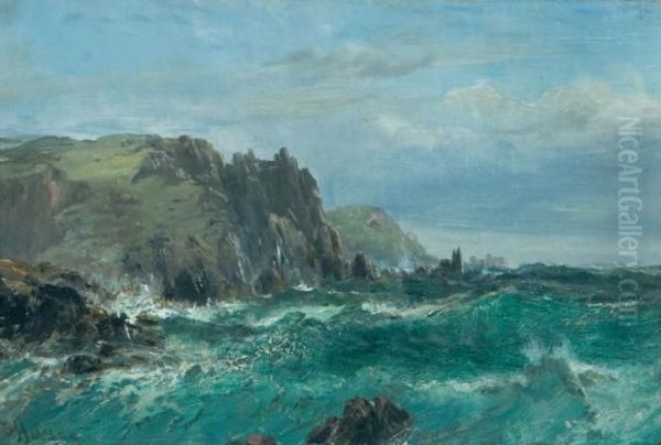 Mill Bay Cornwall. Oil Painting by Edwin Hayes