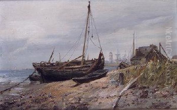 Caldry Bay Oil Painting by Edwin Hayes