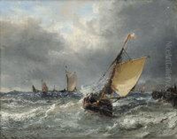 Yarmouth Harbour Oil Painting by Edwin Hayes