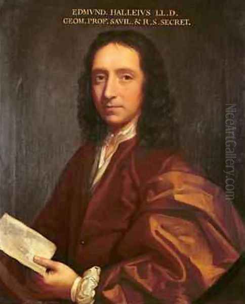 Portrait of Edmond Halley 1687 Oil Painting by Thomas Murray