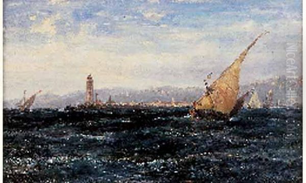 Barque De Peche Pres De Tarifa Oil Painting by Edwin Hayes