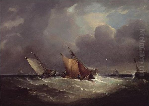 Harbour Mouth Oil Painting by Edwin Hayes