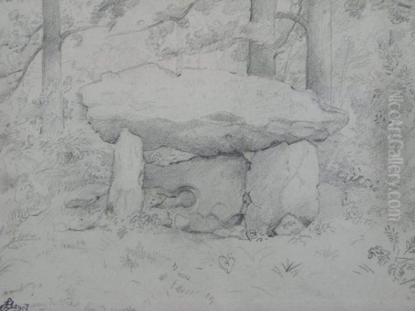 Dolmen Oil Painting by Louis Hayet