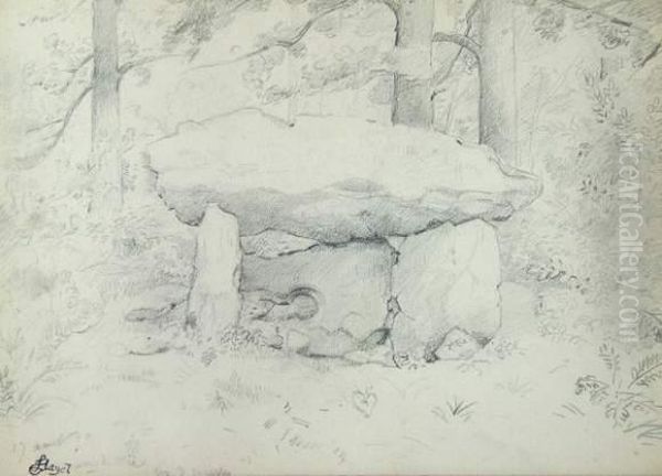 Dolmen Oil Painting by Louis Hayet