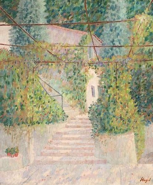 Le Jardin Fleuri. Oil Painting by Louis Hayet