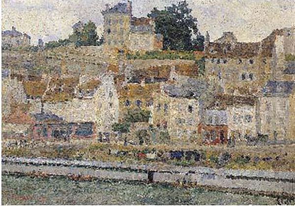 Vue De Pontoise Oil Painting by Louis Hayet