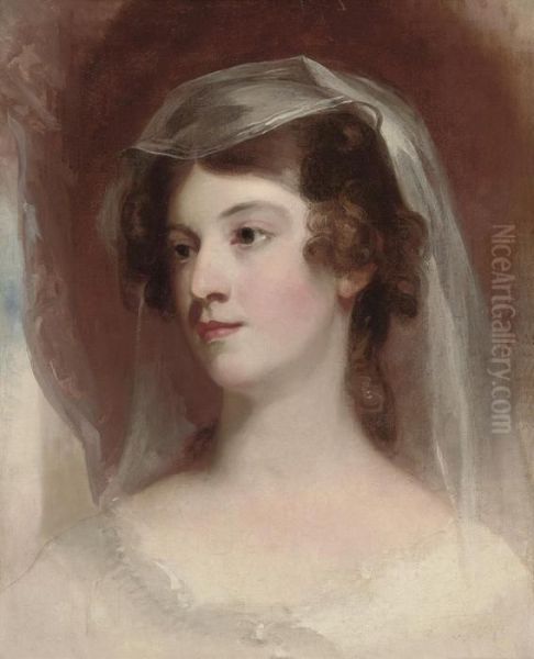 Portrait Of A Lady Oil Painting by Sir George Hayter