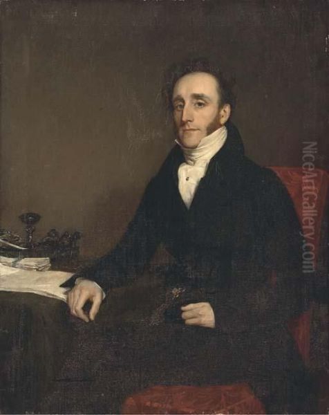 Portrait Of A Gentleman Oil Painting by Sir George Hayter