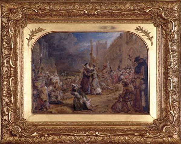 The Last Embrace Of Bishops Ridley And Latimer At Oxford Oil Painting by Sir George Hayter