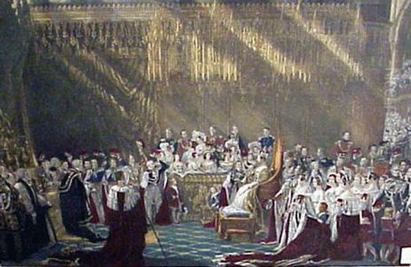 The Coronation Of Queen Victoria Oil Painting by Sir George Hayter