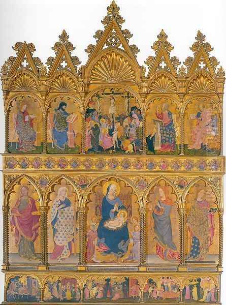 Polyptych from the Church of Sant'Elena 1427 Oil Painting by Michele di Matteo