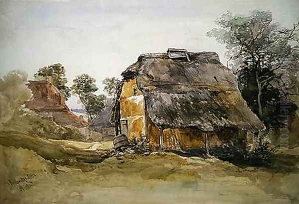 An Old Barn at Tunbridge Wells Oil Painting by John Middleton