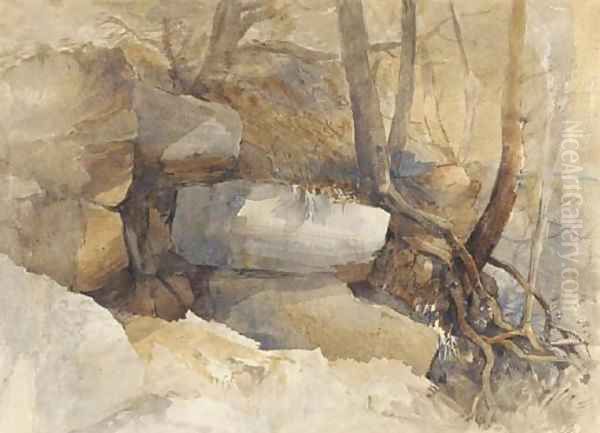 High rocks, Tonbridge Oil Painting by John Middleton