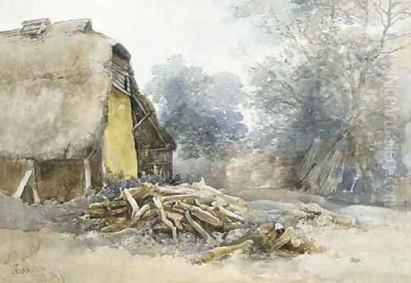 The timber yard Oil Painting by John Middleton