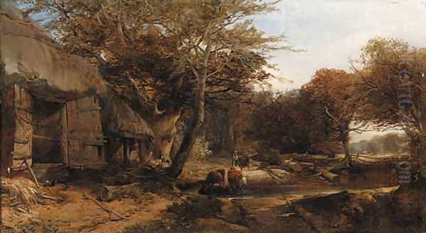 A scene near Intwood Oil Painting by John Middleton