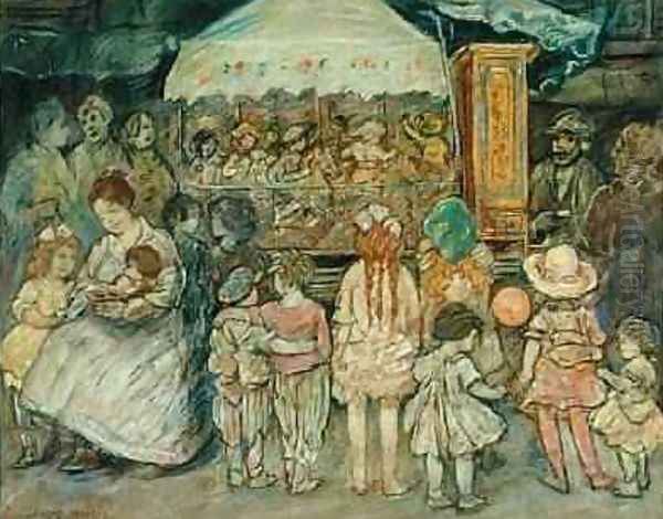 Carousel 1924 Oil Painting by Jerome Myers