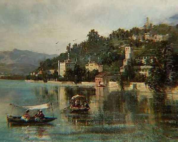 Lake Como Oil Painting by Gustave Mascart