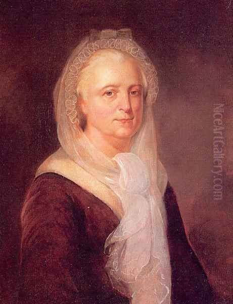 Portrait of Martha Washington Oil Painting by Francis Meade