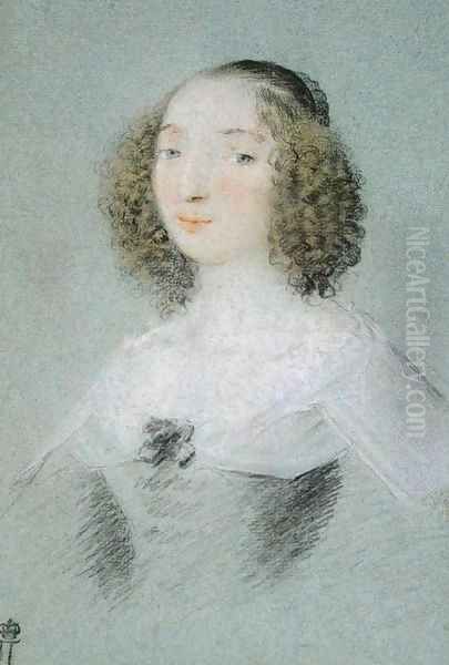 Portrait of Henriette-Marie de Buade-Frontenac Oil Painting by Claude Mellan