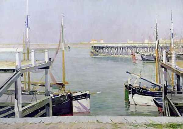 The Pier Zeebrugge Oil Painting by Paul Mathieu