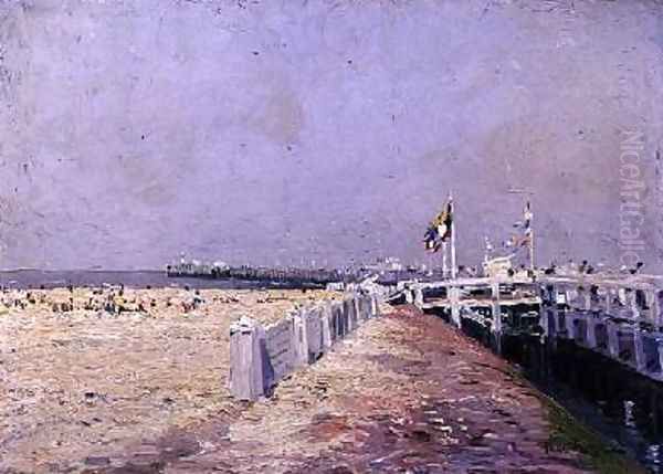 The Small Beach at Ostend Oil Painting by Paul Mathieu